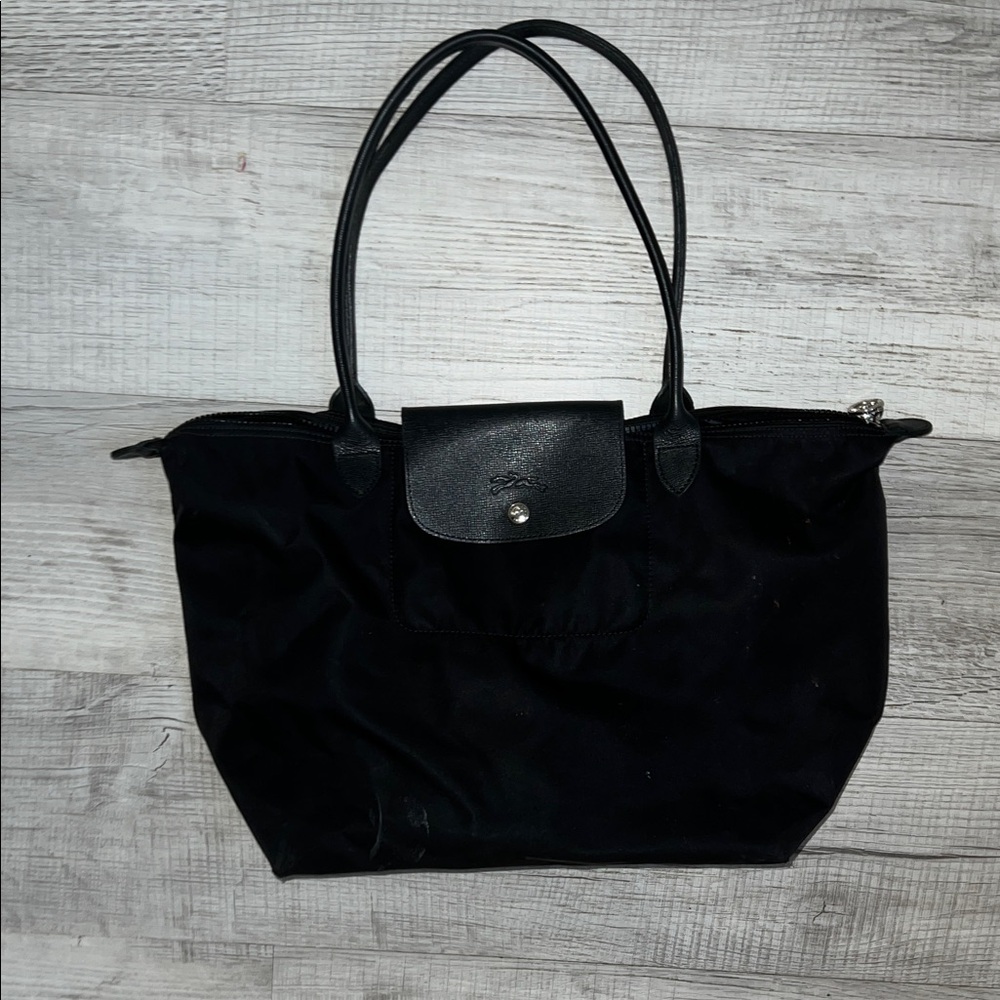 Longchamp Medium Black Tote Bag